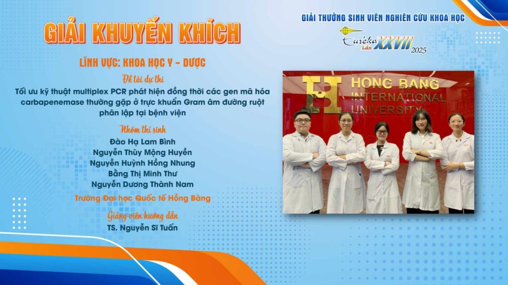 Nhóm Liên minh Vuaboss Khoa Xét nghiệm Y học gồm Đào Hạ Lam Bình, Nguyễn Thùy Mộng Huyền, Nguyễn Huỳnh Hồng Nhung, Bằng Thị Minh Thư và Nguyễn Dương Thành Nam